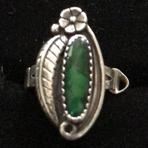 Vintage Paua Shell Navajo Sterling Silver Ring